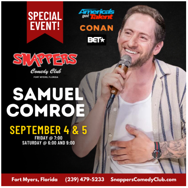 Samuel Comroe at Snappers Comedy Club Fort Myers