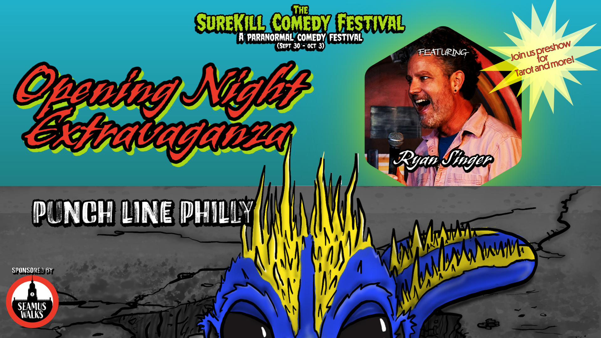 SureKill Comedy Festival Opening Night Extravaganza at Punch Line Philly