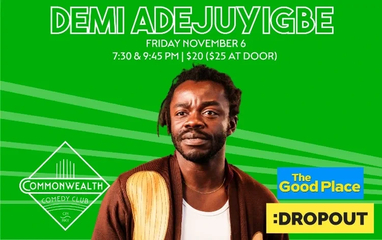 Demi Adejuyigbe at Commonwealth Comedy Club