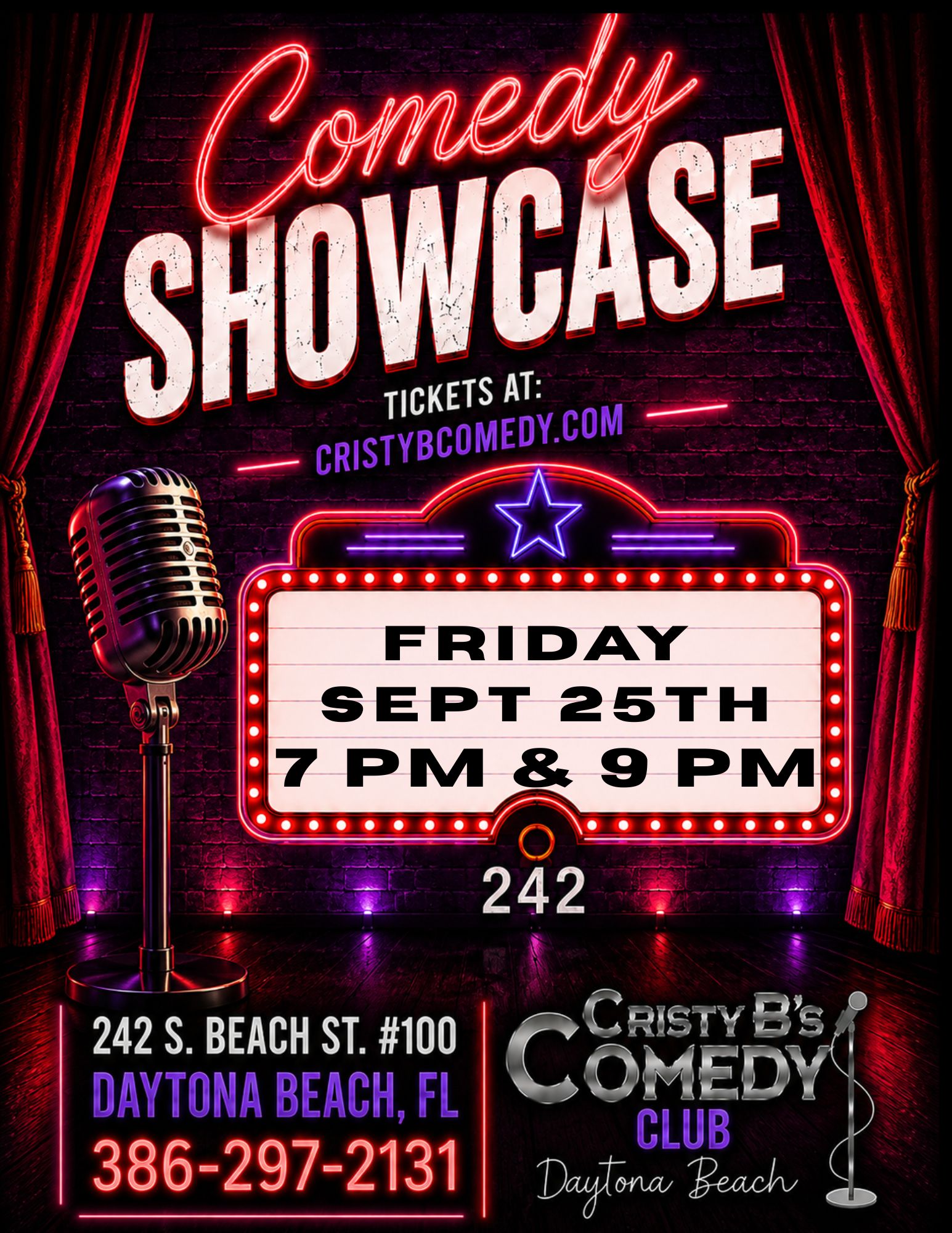 Comedy Showcase at Cristy B's Comedy Club