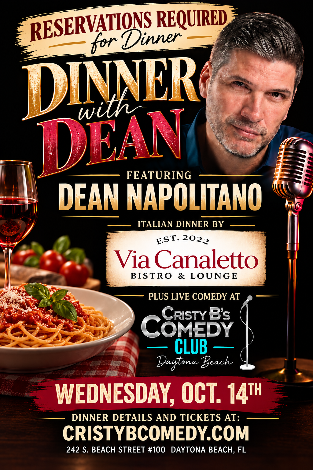 Dinner with Dean at Cristy B's Comedy Club