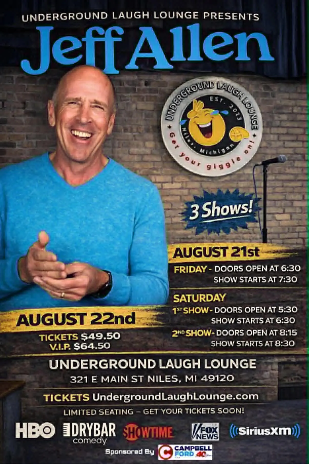 Jeff Allen at Underground Laugh Lounge