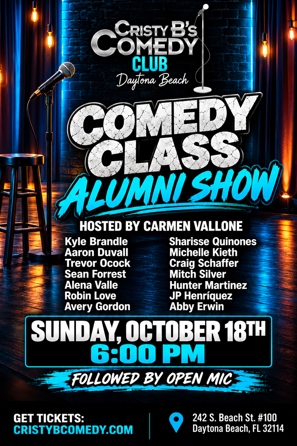 Comedy Class Alumni Show at Cristy B's Comedy Club