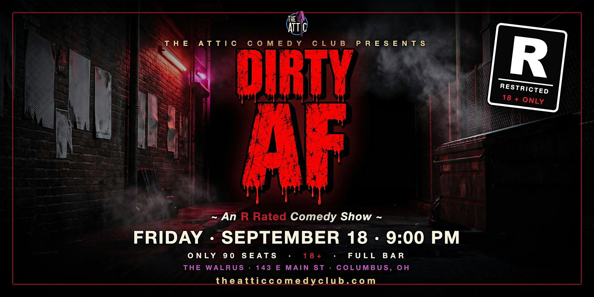 DIRTY AF at The Attic Comedy Club