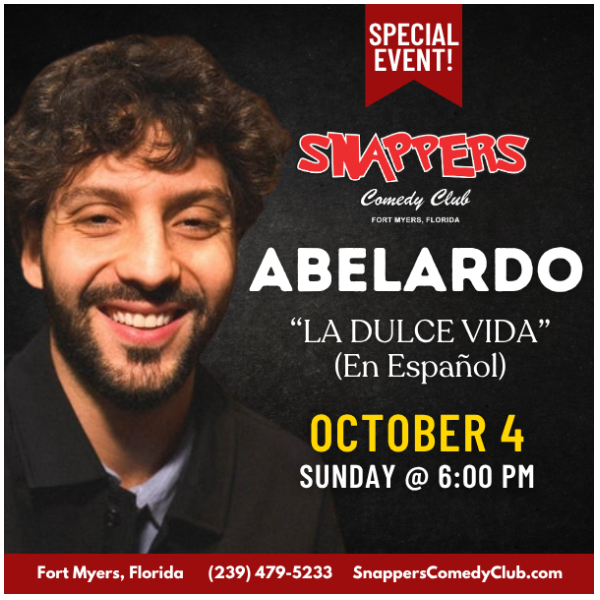 Abelardo at Snappers Comedy Club Fort Myers