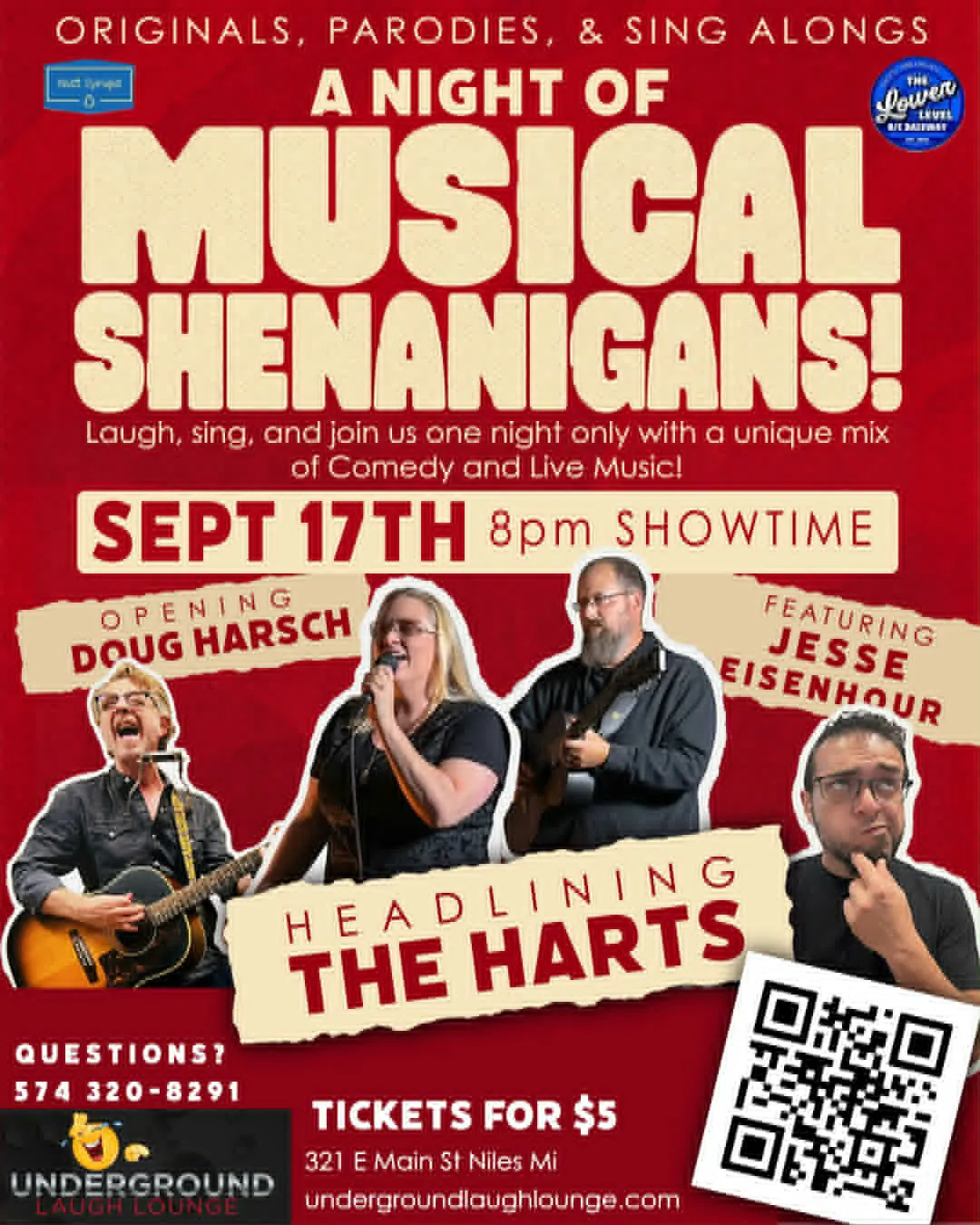 A Night of Musical Shenanigans at Underground Laugh Lounge