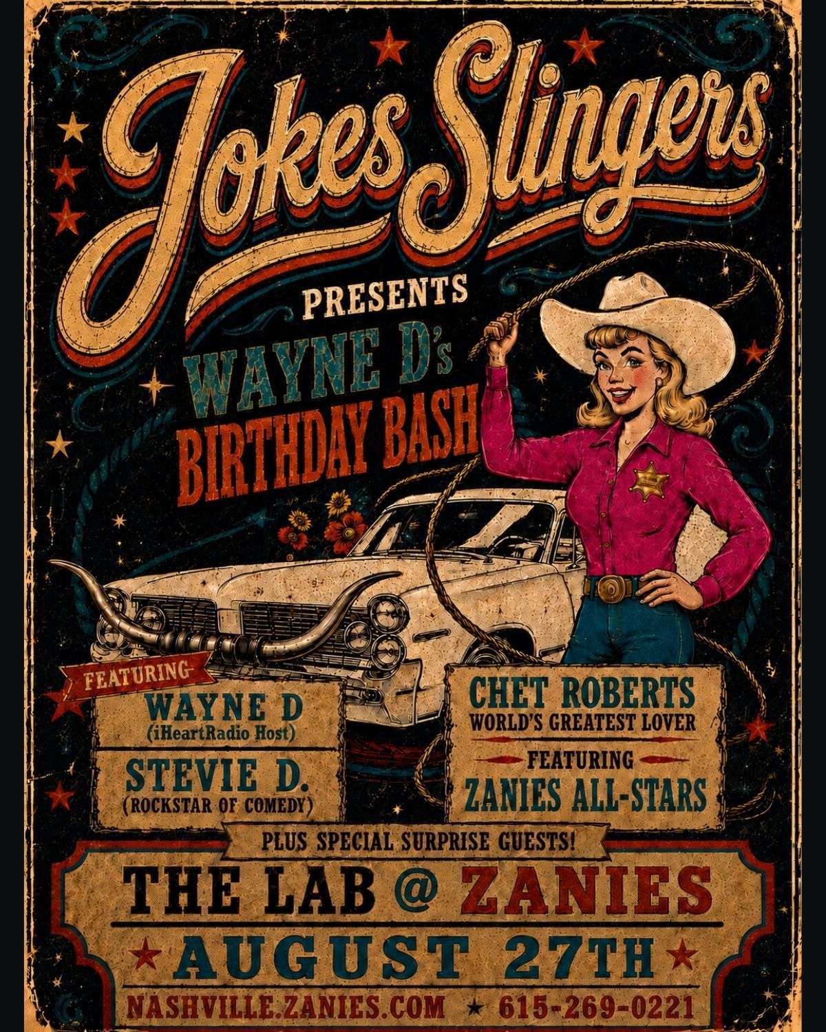 Joke Slingers Presents: Wayne D’S Bday Bash at Zanies Comedy Club Nashville