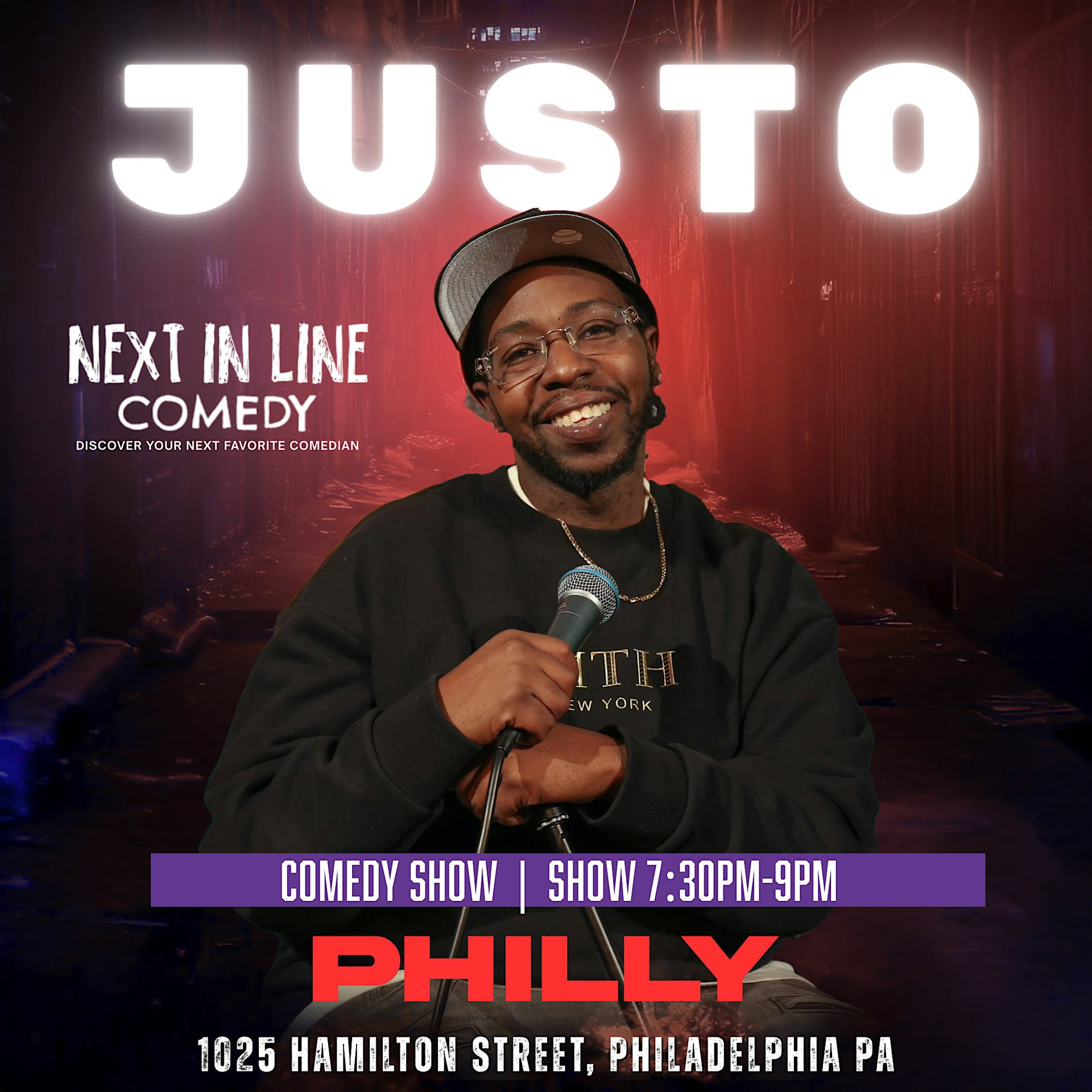 Justo at Next In Line Comedy