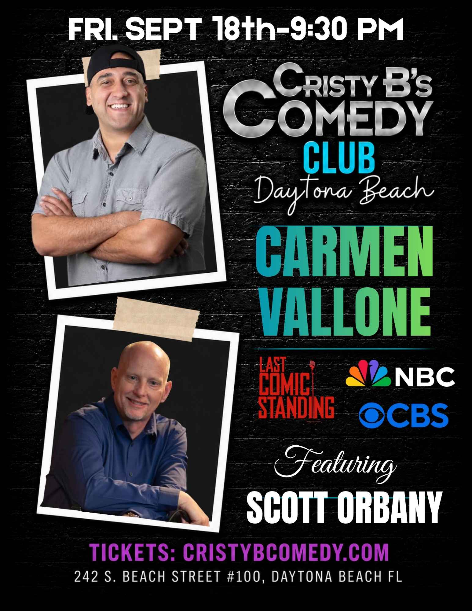 Carmen Vallone at Cristy B's Comedy Club