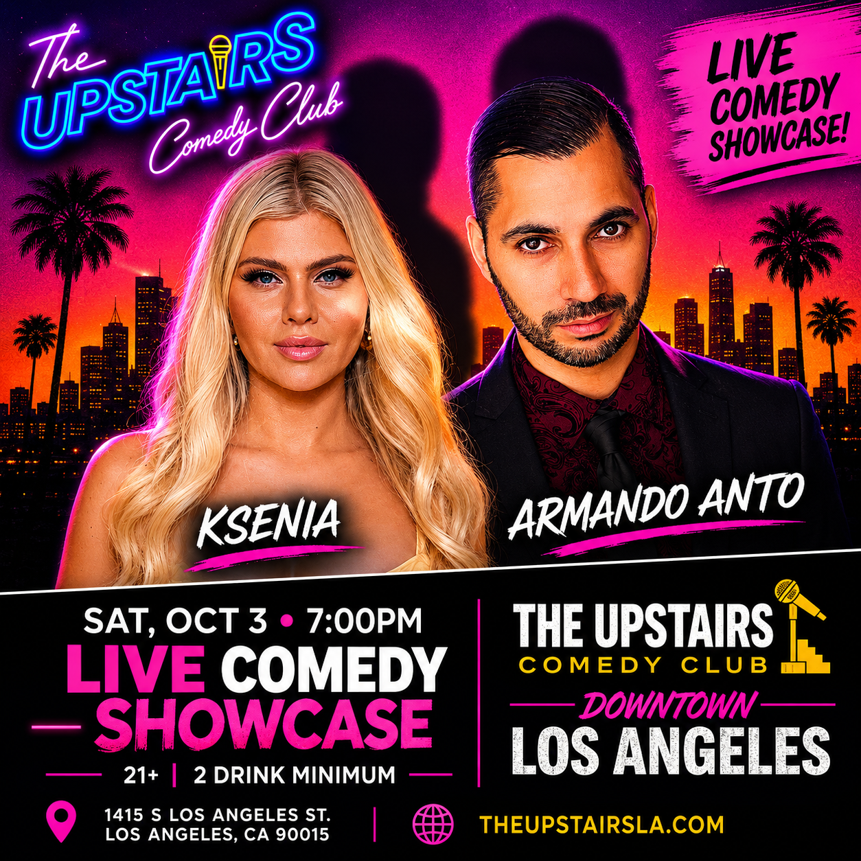 Armando Anto & Ksenia at The Upstairs Comedy Club