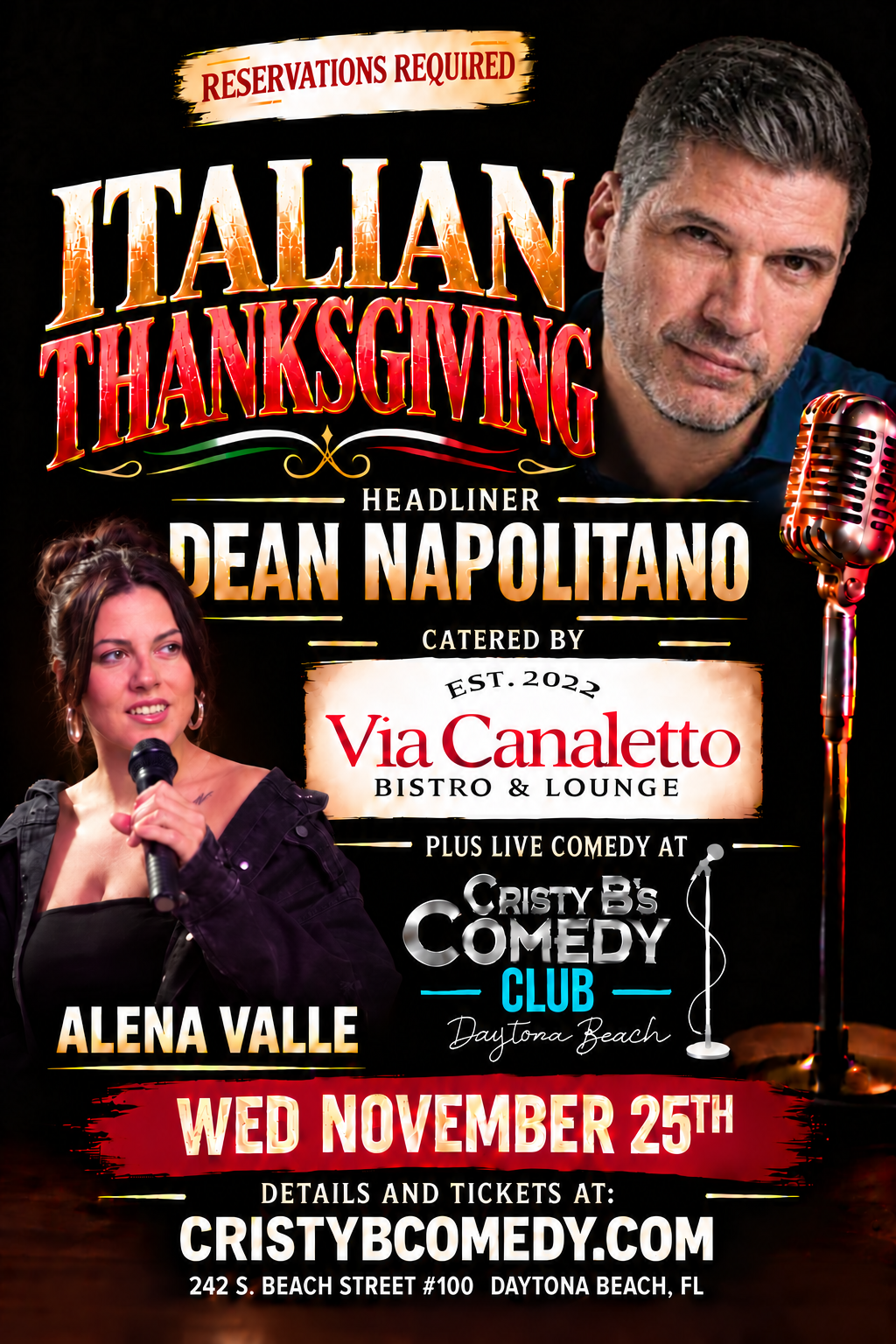 Italian Thanksgiving at Cristy B's Comedy Club