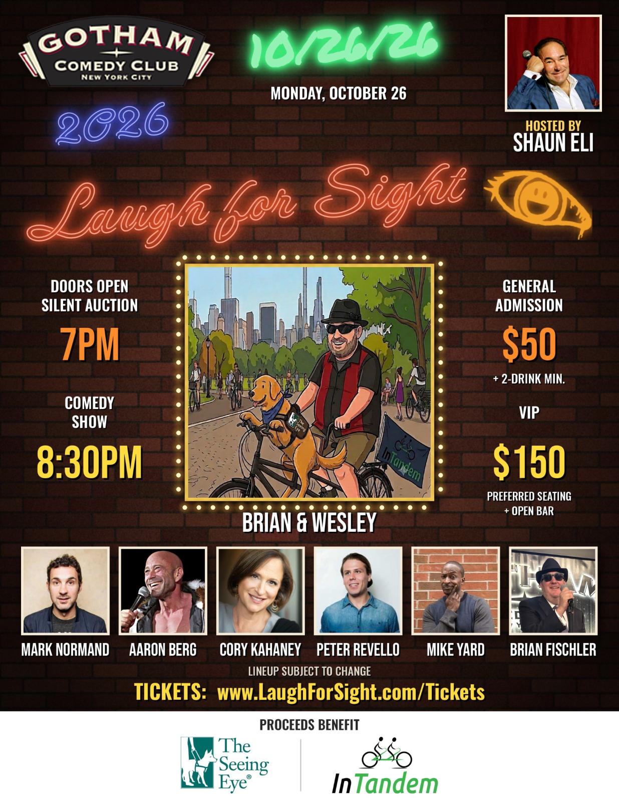 Laugh for Sight at Gotham Comedy Club