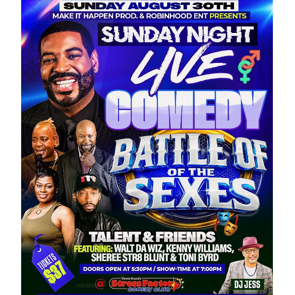 Sunday Night Live Battle of the Sexes at Stress Factory Comedy Club New Brunswick