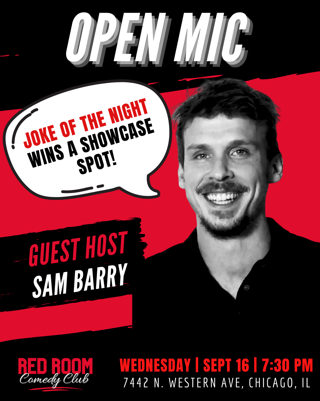 RED ROOM OPEN MIC at RED ROOM Comedy Club
