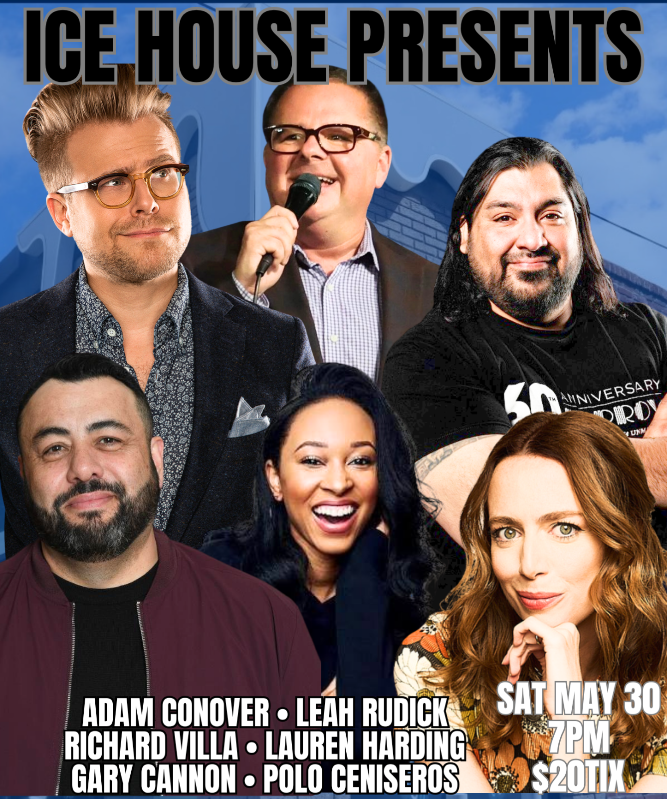 Adam Conover, Leah Rudick, Richard Villa, Lauren Harding, Gary Cannon, Polo Ceniseros at The Ice House