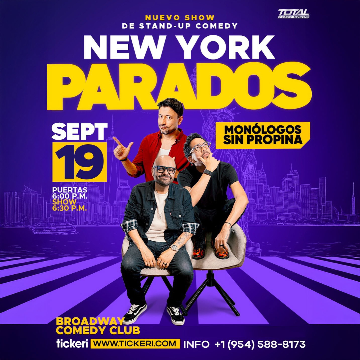 Parados Monólogos sin Propina at Broadway Comedy Club