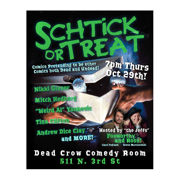 Schtick or Treat at Dead Crow Comedy Room