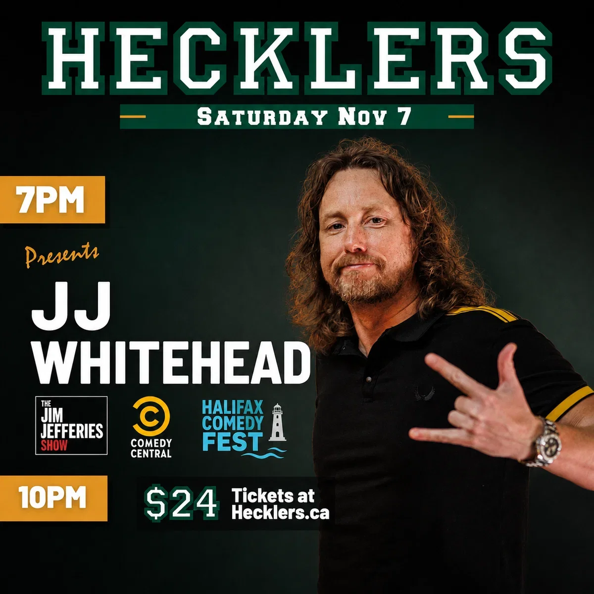 JJ Whitehead at Hecklers Bar & Grill