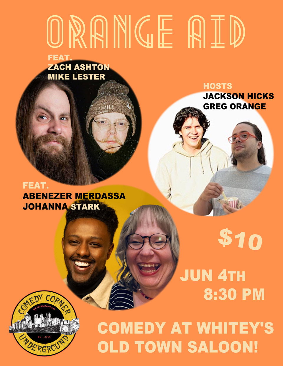 Orange Aide at The Comedy Corner Underground