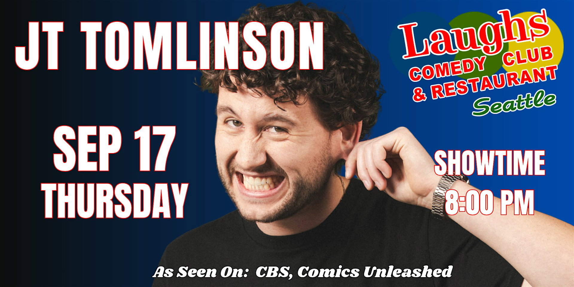 JT Tomlinson at Laughs Comedy Club