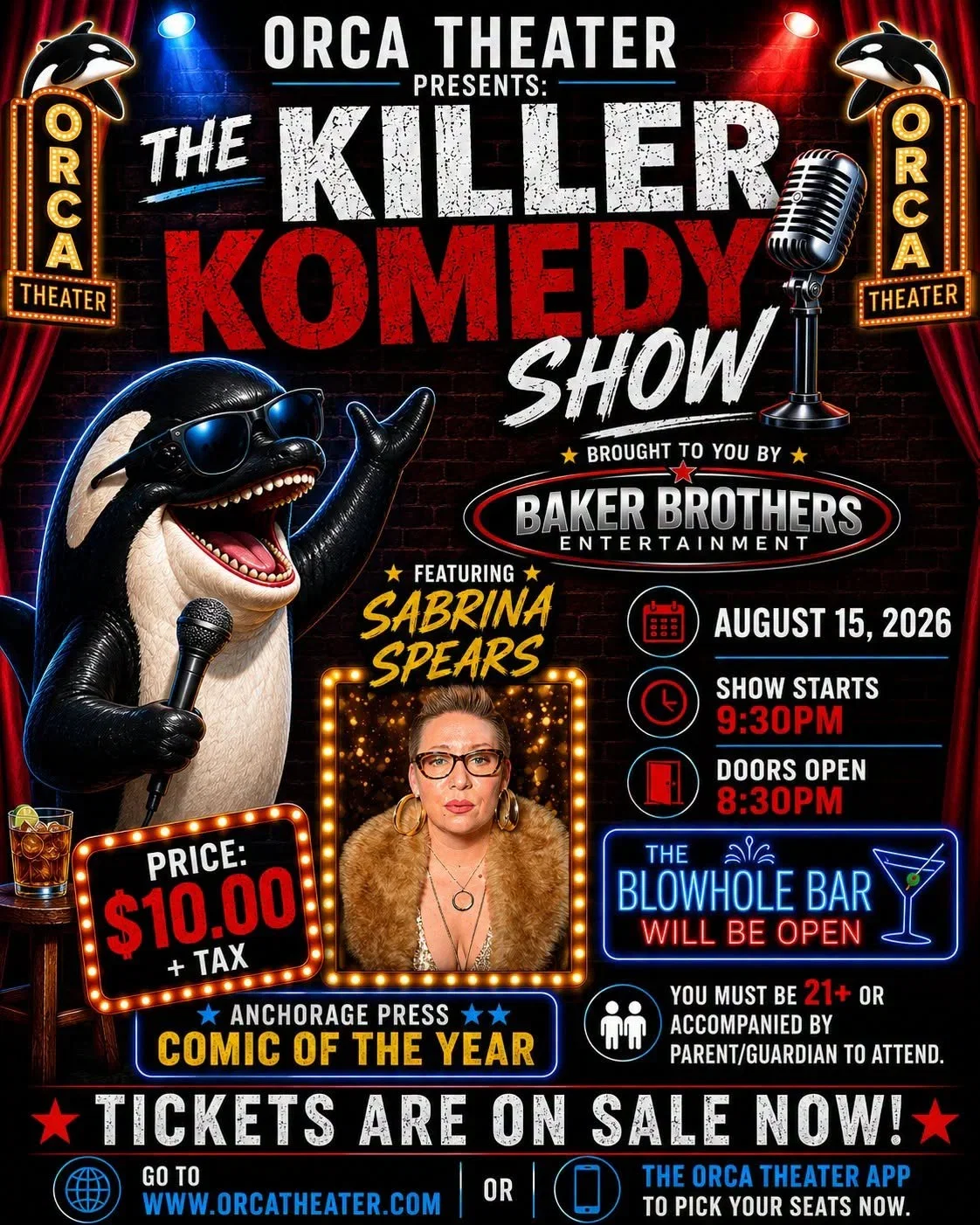The Killer Komedy Show at Rubber Ptarmigan Comedy