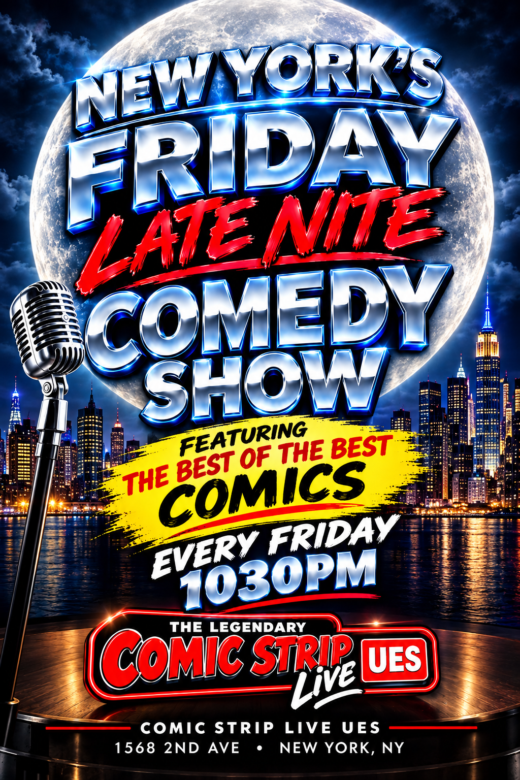 DJ E.M. LATE NIGHT THANK COMEDY ITS FRIDAY STAND UP SHOW at The Comic Strip