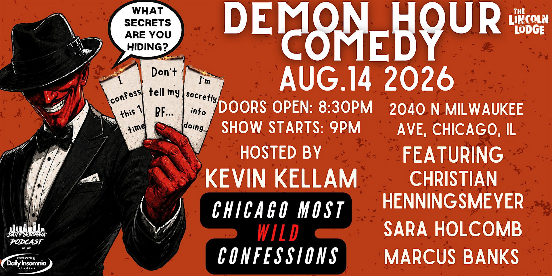 Demon Hour Comedy at The Lincoln Lodge