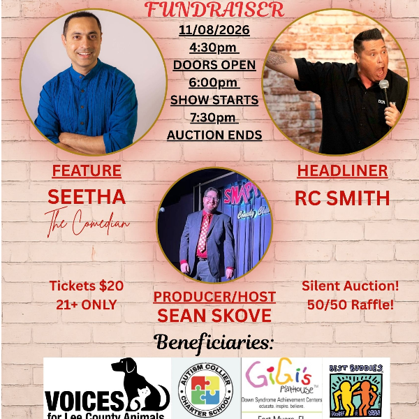 Comedy Fundraiser at Snappers Comedy Club Fort Myers