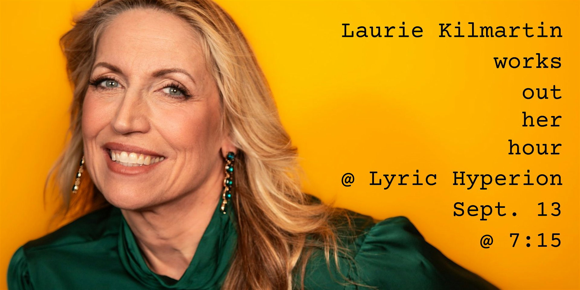 Laurie Kilmartin works out her hour at The Lyric Hyperion
