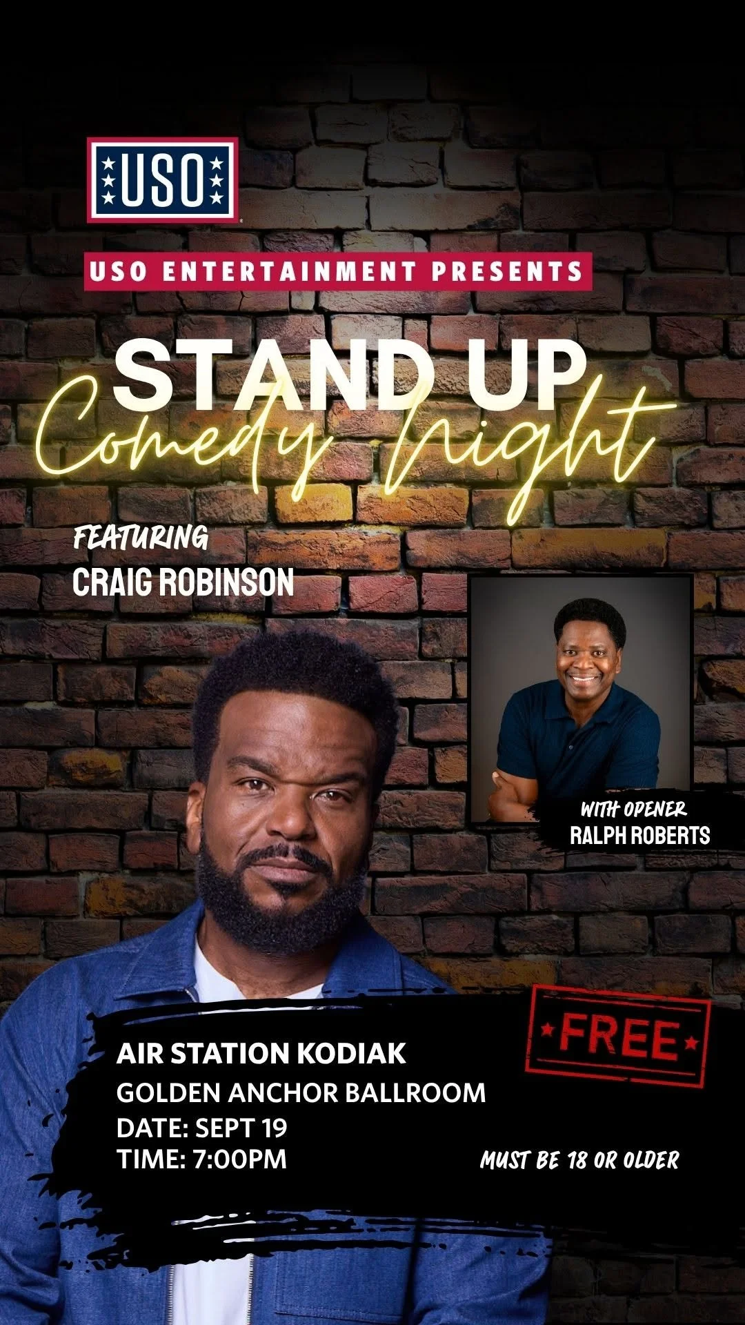 USO Comedy Night at Rubber Ptarmigan Comedy