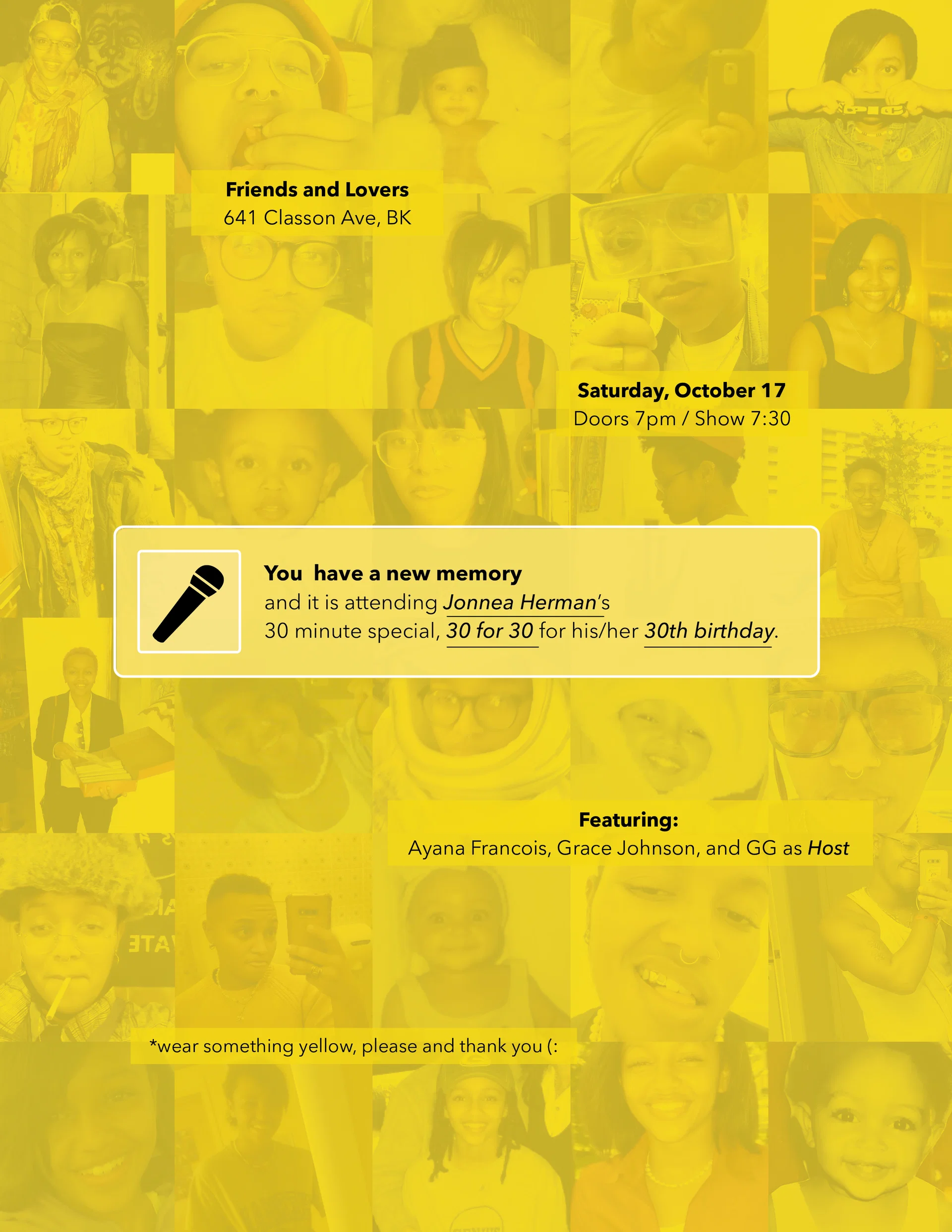 30 for 30: A 30th Birthday Special at Friends and Lovers