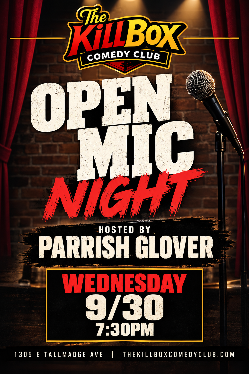 Parrish Glover Open Mic Night Frenzy at The KillBox Comedy Club