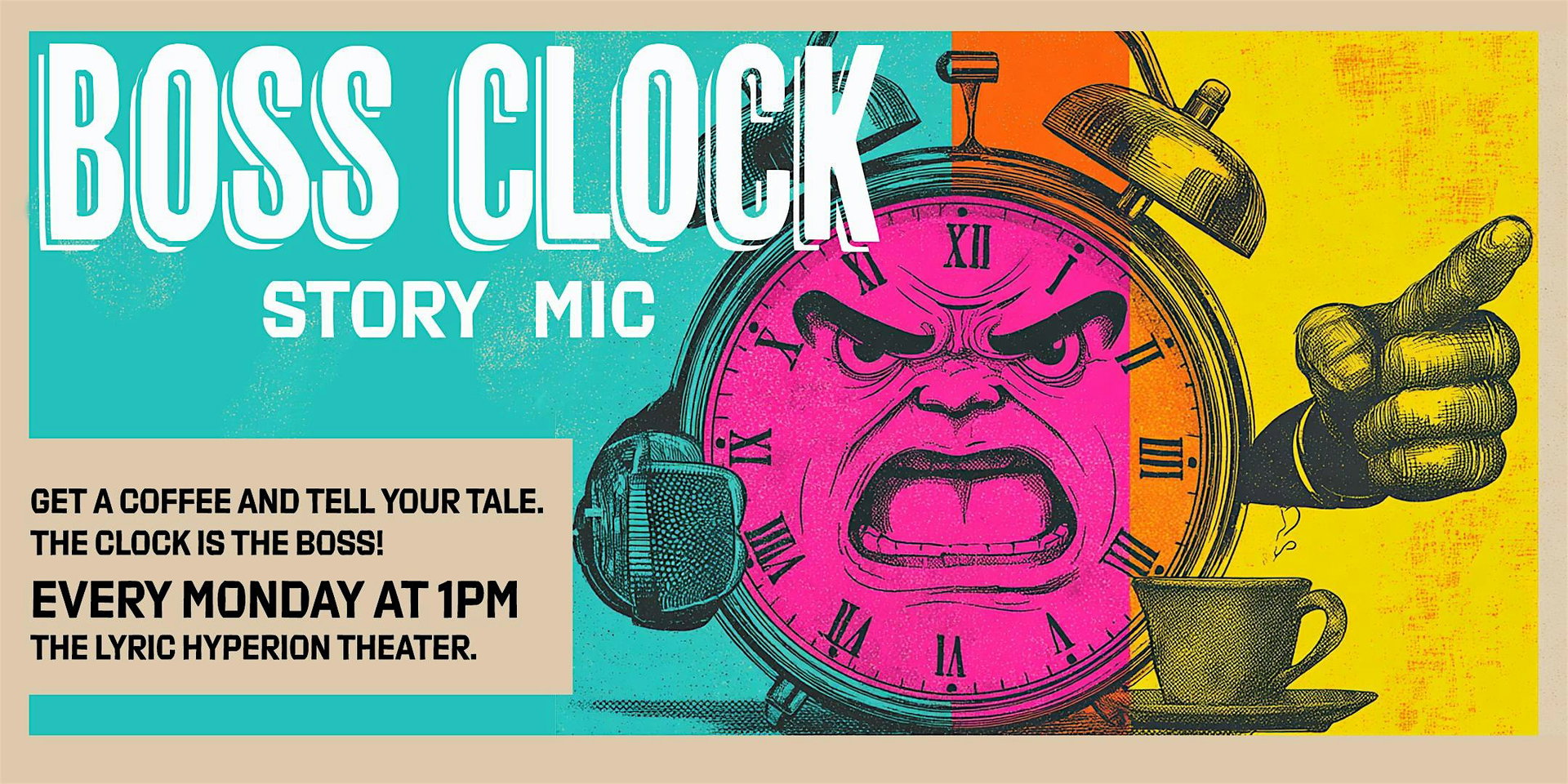 Boss Clock Story Mic at The Lyric Hyperion