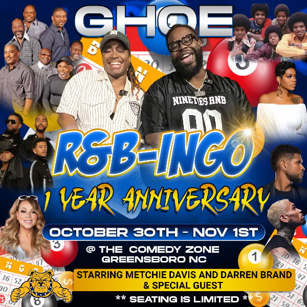 GHOE R&B Bingo at The Comedy Zone Greensboro