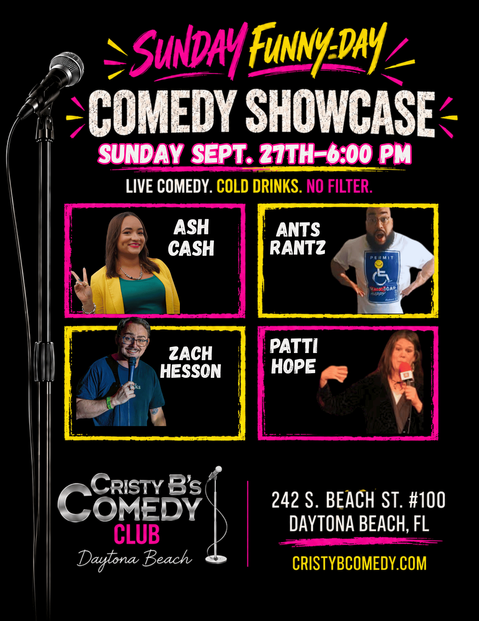 Sunday Funny-day Comedy Showcase at Cristy B's Comedy Club