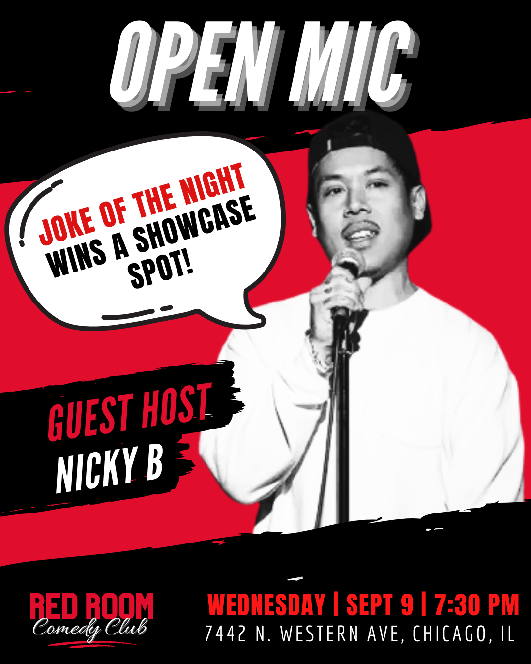 RED ROOM OPEN MIC at RED ROOM Comedy Club