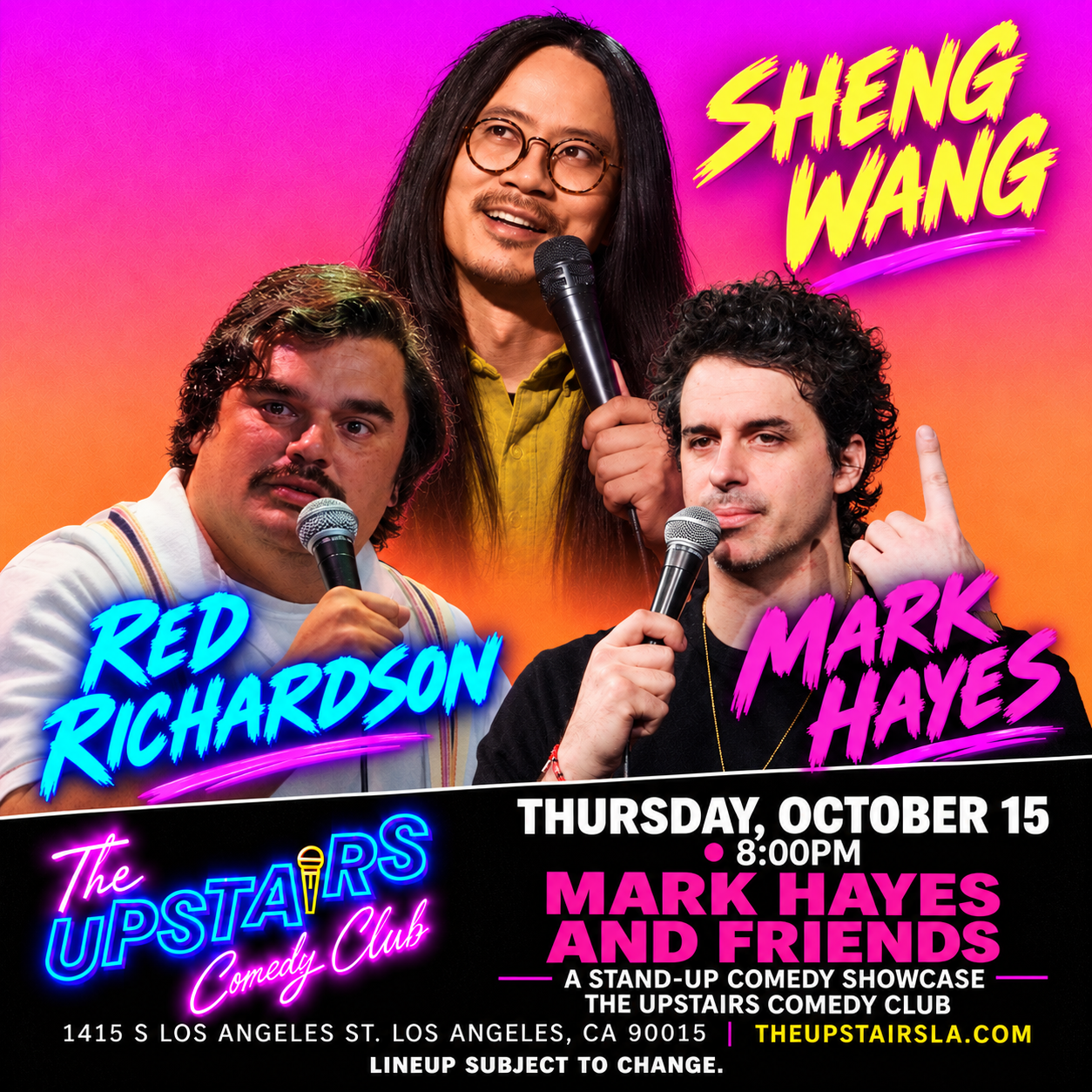 The Upstairs Comedy Showcase at The Upstairs Comedy Club