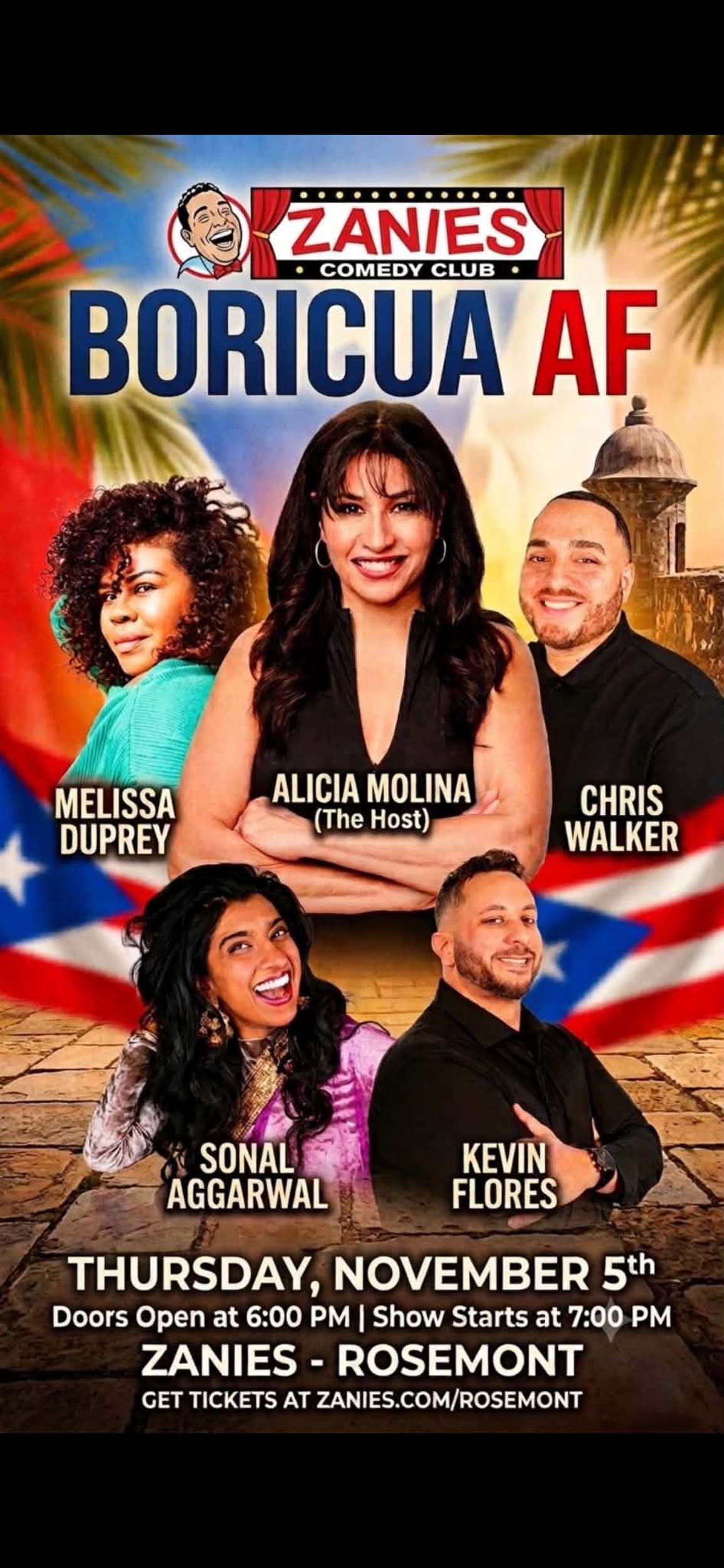 Boricua AF at Zanies Comedy Club Rosemont