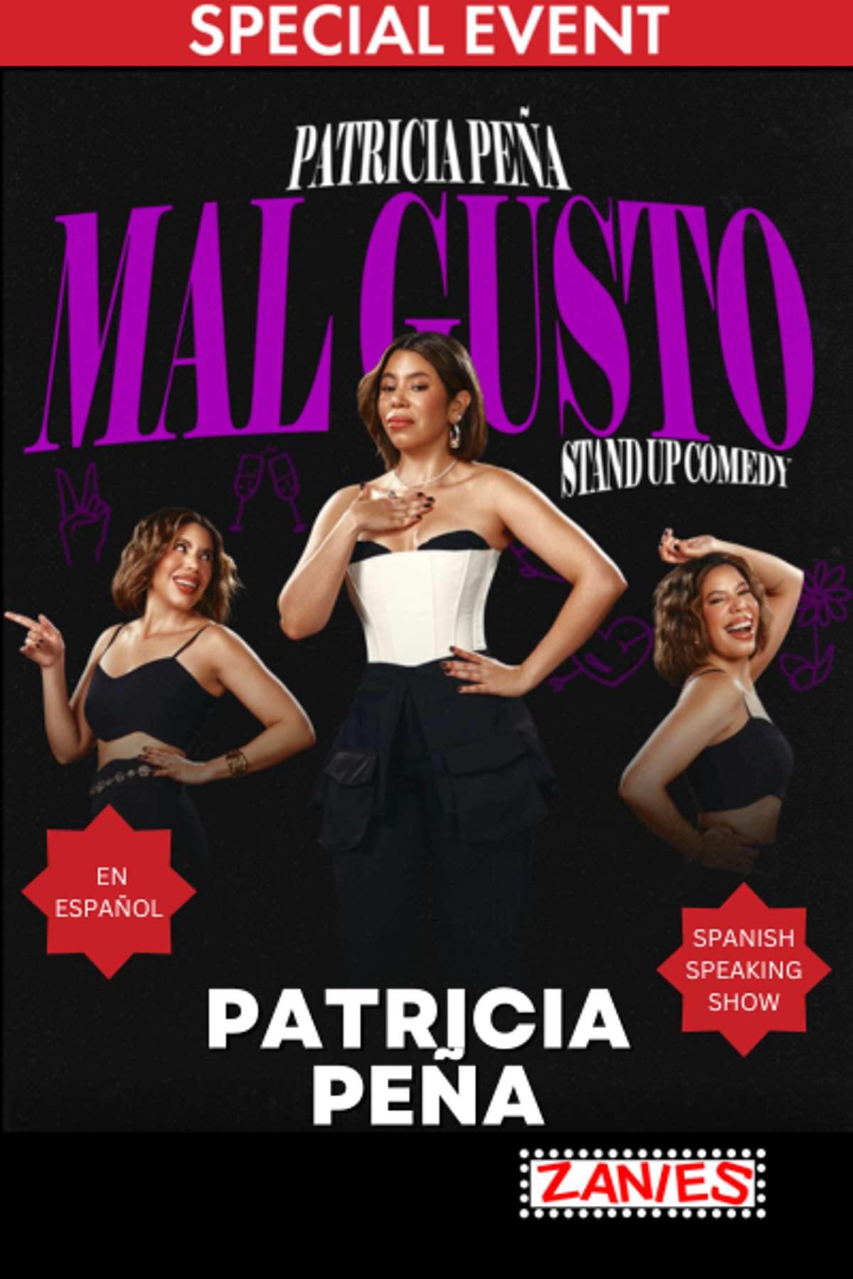 Patricia Peña at Zanies Comedy Club Rosemont