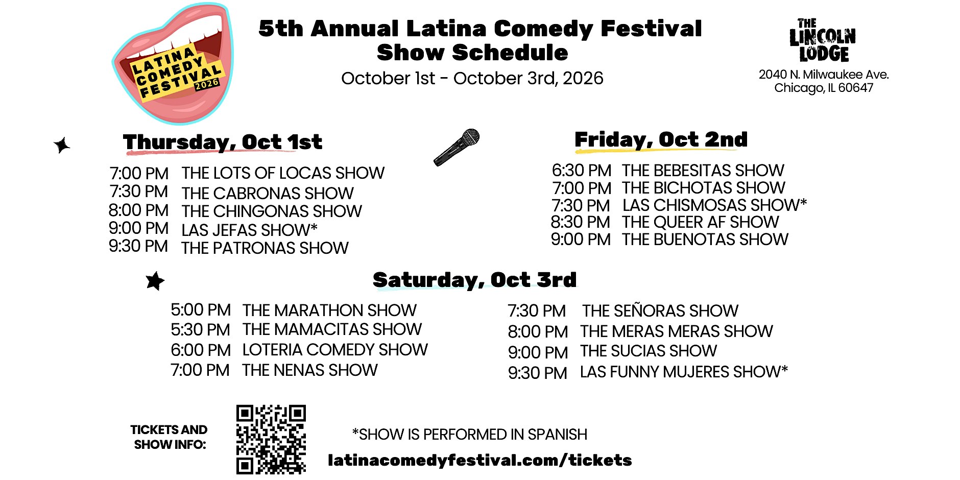 Latina Comedy Festival Presents at The Lincoln Lodge