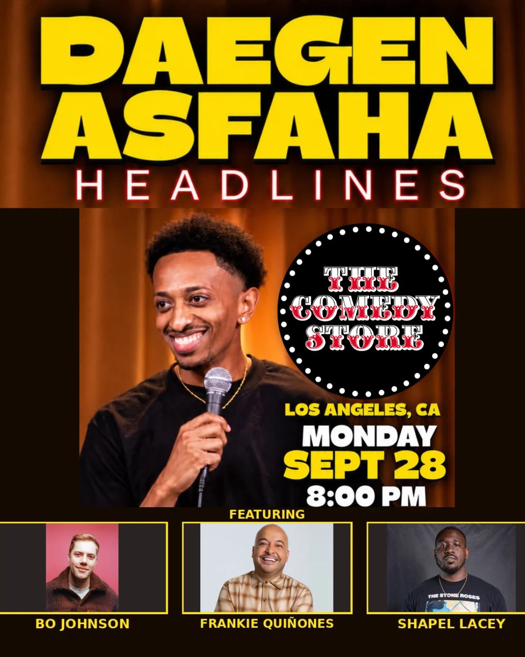 Daegen Asfaha at The Comedy Store