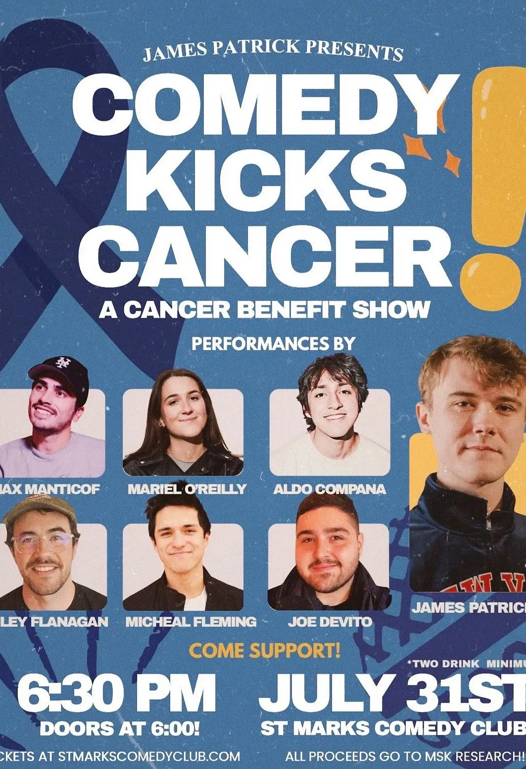 Comedy Kicks Cancer at St. Marks Comedy Club
