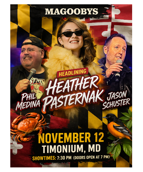 Heather Pasternak, Phil Medina & Jason Schuster at Magooby's Joke House
