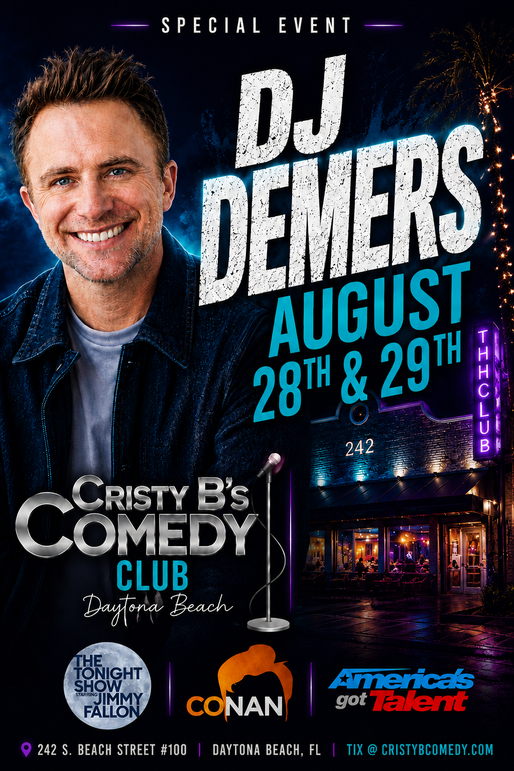 D.J. Demers at Cristy B's Comedy Club