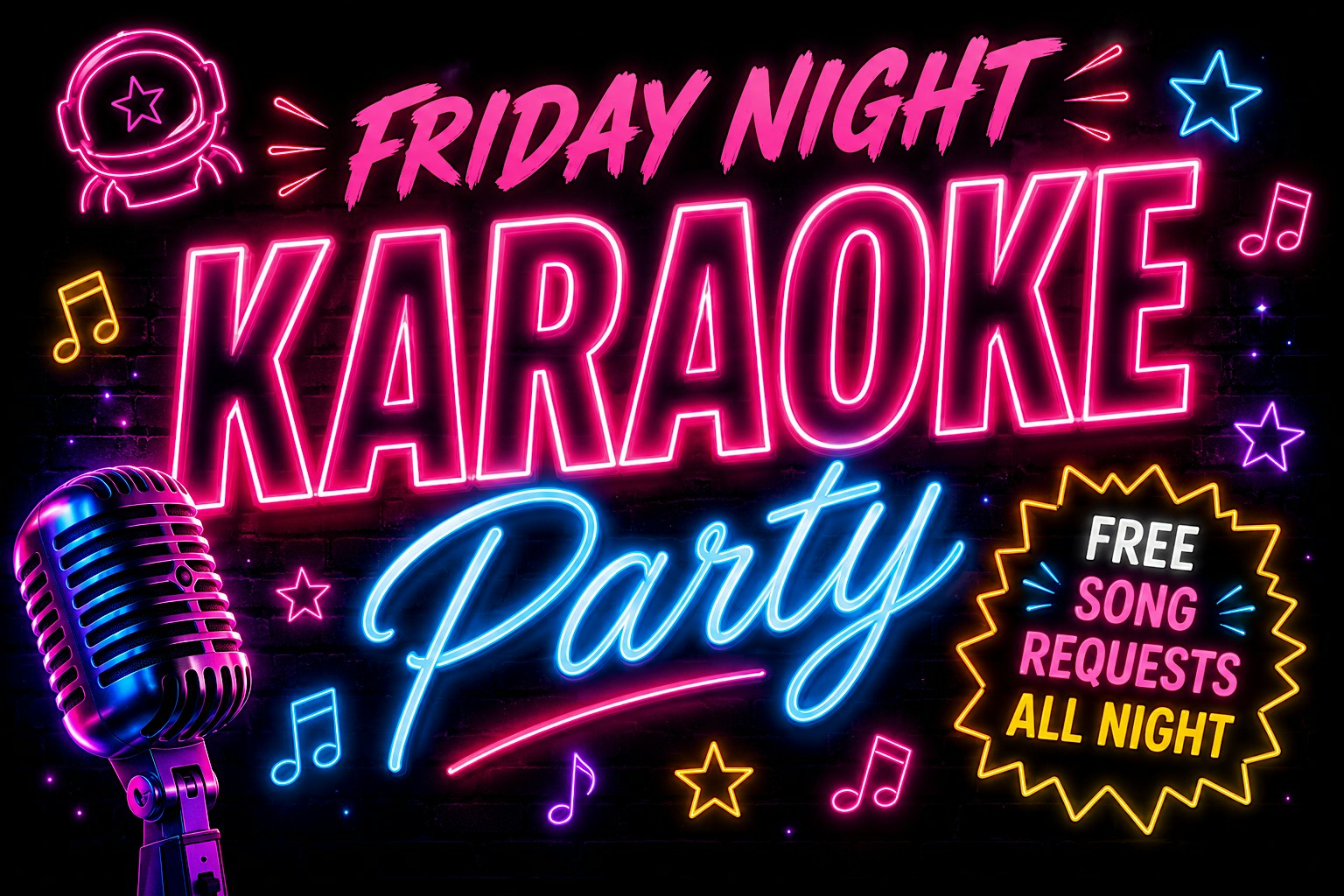 Friday Night Karaoke Party at Astronaut City