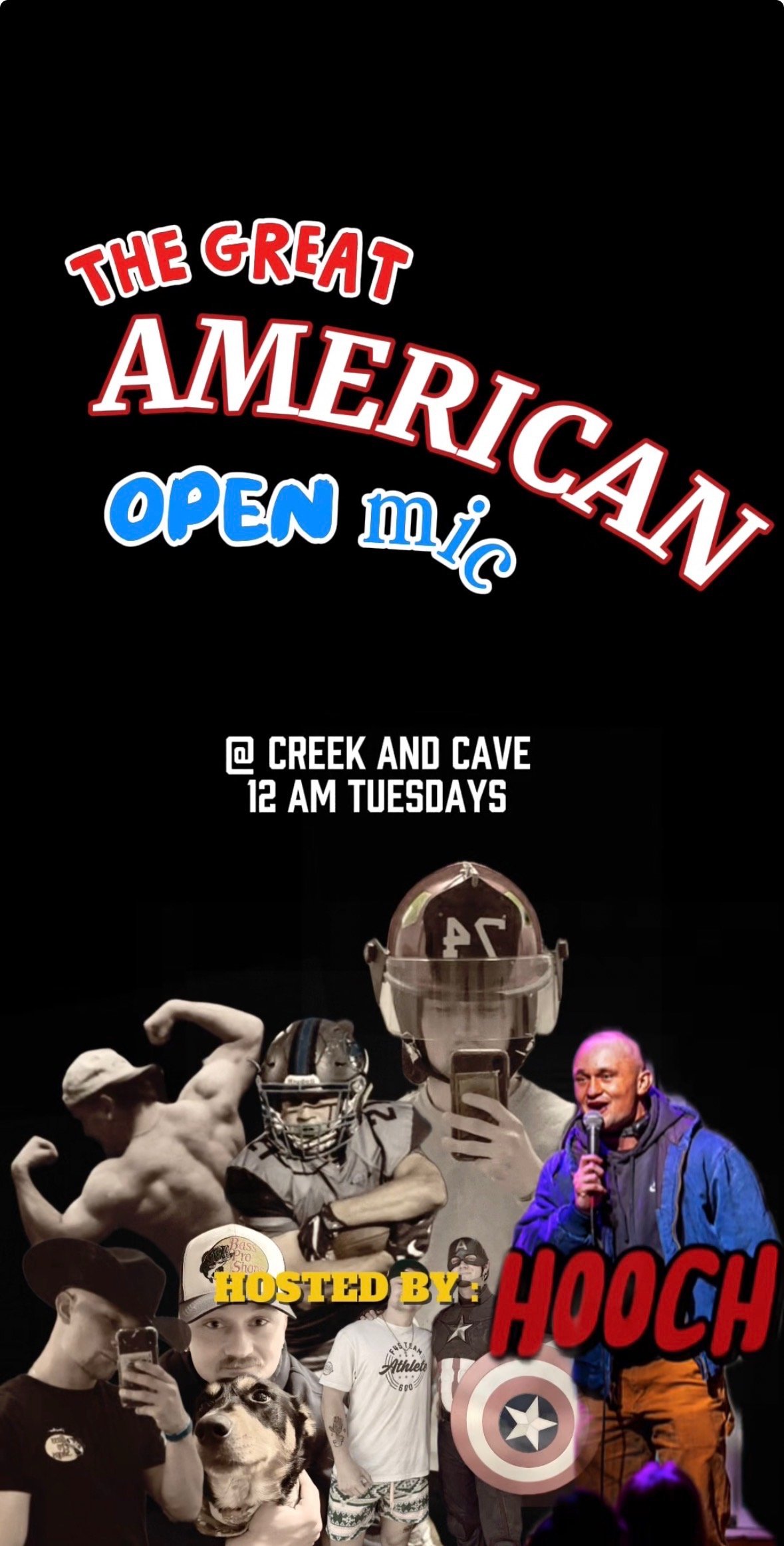 The Great American Open Mic at The Creek and The Cave