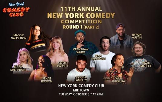 11th Annual New York Comedy Competition at New York Comedy Club Midtown