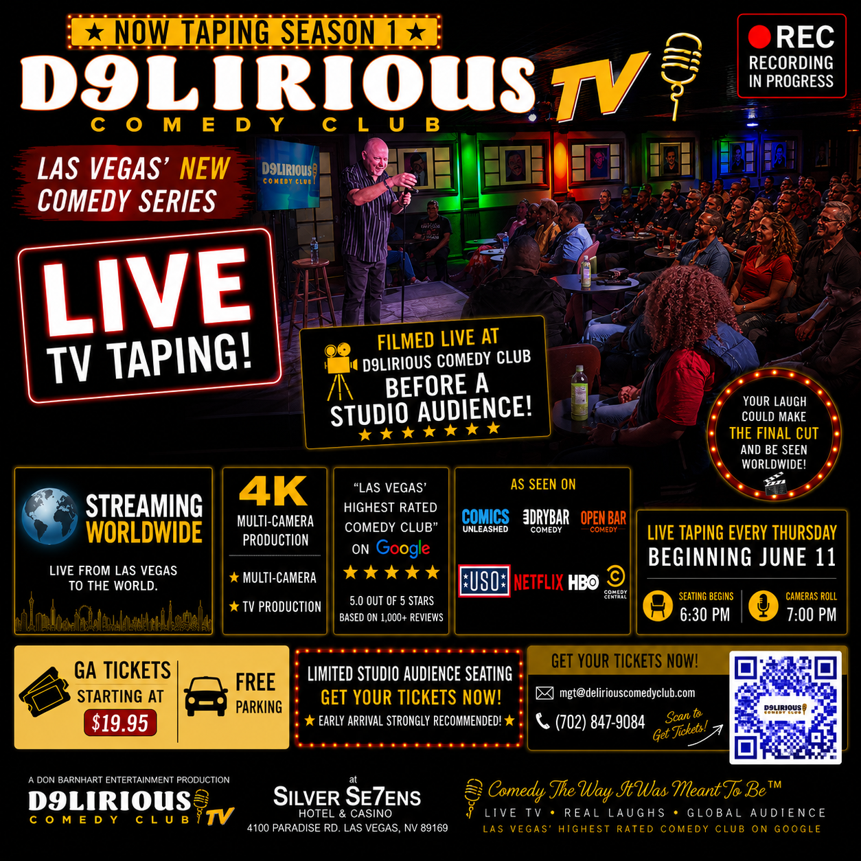 Delirious TV at Delirious Comedy Club