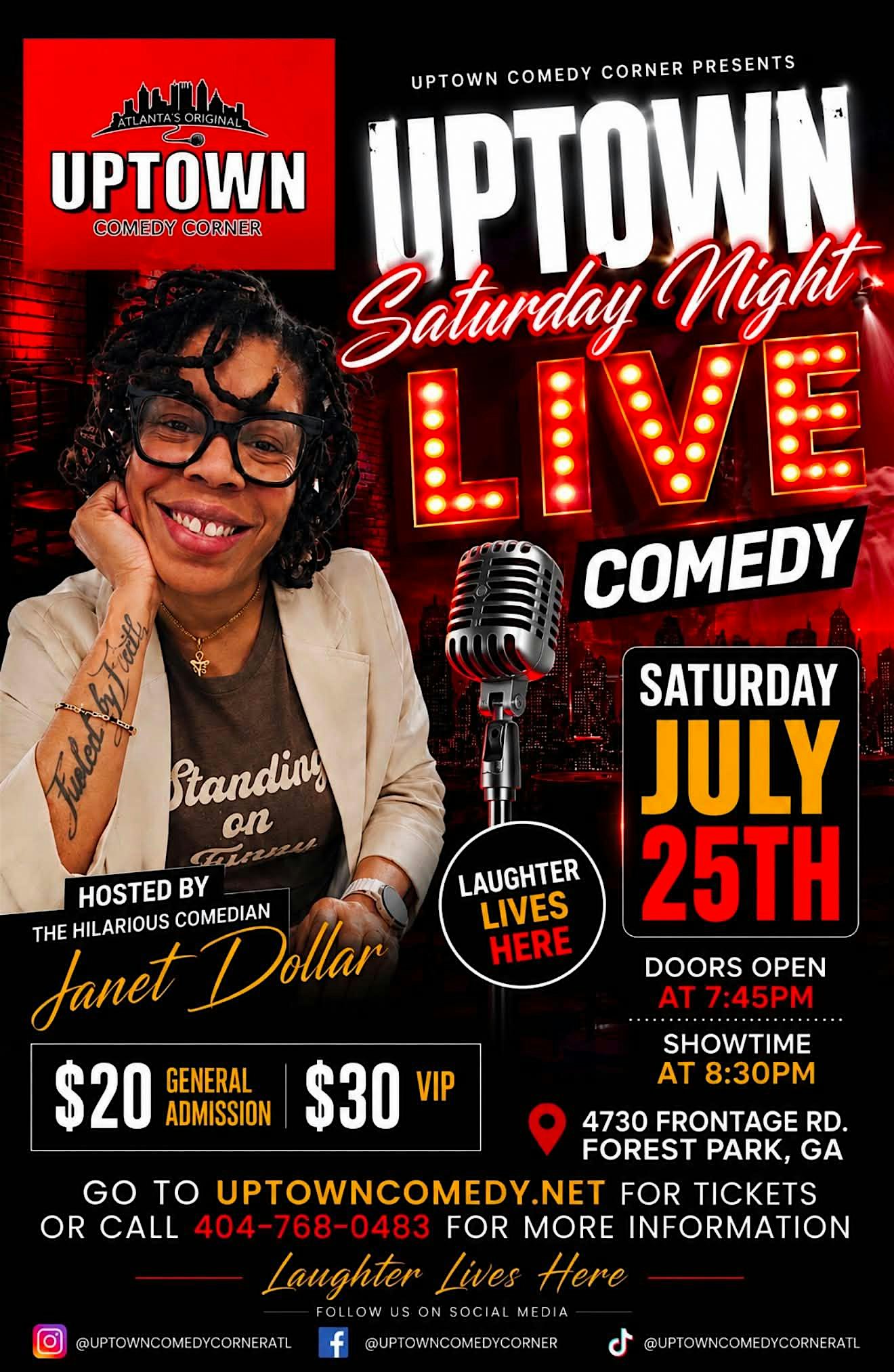 Saturday Night Live Comedy at Atlanta's Original Uptown Comedy Corner