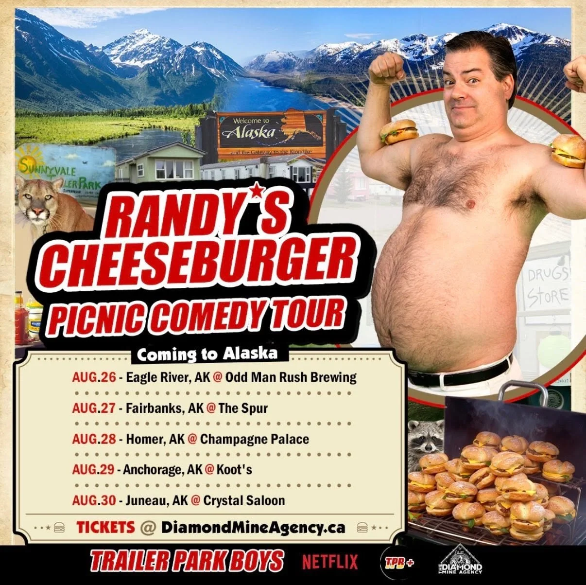 Randy's Cheeseburger Picnic Comedy Tour at Rubber Ptarmigan Comedy